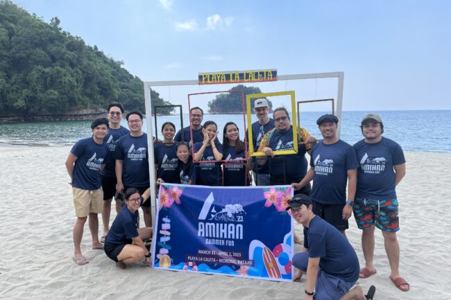 Amihan Solutions Team Building Photo in La Playa Caleta Bataan