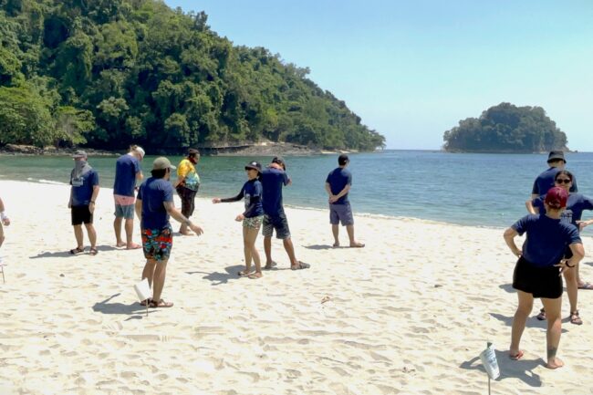 Company dance activity in La Playa Caleta Bataan